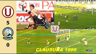 Universitario 5 vs Pesquero 0  Resumen  1999  Goles Grondona 2 JDel Solar Coria Cantoro ⚽ [upl. by Ebeneser245]