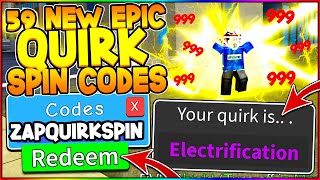 NEW 59 MY HERO MANIA ELECTRIFICATION QUIRK SPIN UPDATE CODES Roblox [upl. by Grae]