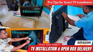 My Hisense E68N QLED Smart TV Open Box Delivery amp Installation Experience😮🔥 [upl. by Imyaj793]