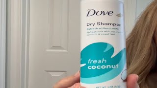 Dove Advanced Dry Shampoo Fresh Coconut Refresh Without Water Dry Shampoo Review [upl. by Darrey587]