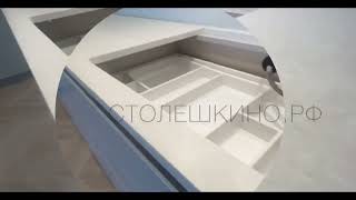 Столешница из кварцевого агломерата матовая поверхность design home mebel stone kitchen music [upl. by Rocco]