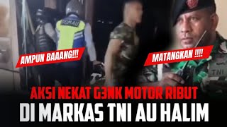 GENG MOTOR SALAH MASUK KANDANG MILITER TNI AU [upl. by Ellehsad]