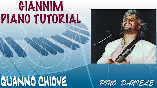 Quanno chiove Pino Daniele  Tutorial per pianoforte con accordi by GianniM [upl. by Anoirb]