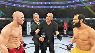 Georges StPierre vs Johny Hendricks Full Fight  UFC 4 Simulation [upl. by Dolorita997]