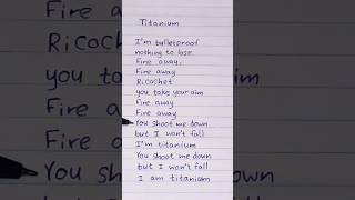 Titanium lyrics lyrics newmusic [upl. by Belsky]