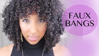 How to Create Faux Bangs for Curly Hair  BiancaReneeToday [upl. by Caines]