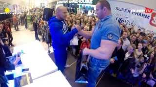 Mariusz Pudzianowski w Perfect Body Center  CH Europa Centralna Gliwice  Olimp Sport Nutrition [upl. by Tergram900]