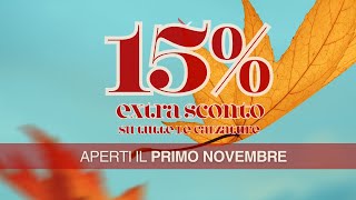 Scopri la promo di ottobre extra 15 su calzature dal prezzo outlet50 extra 10 abbigliamento [upl. by Blas]