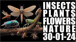 INSECTS PLANTS FLOWERS NATURE 30 01 24 [upl. by Ahsenra]