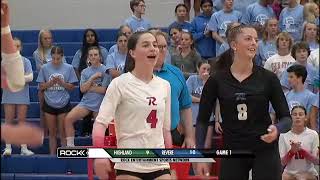 Rock Entertainment Sports Network Revere vs Highland girls volleyball [upl. by Aisinoid]