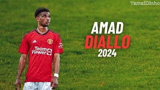 Amad Diallo Takes on Rangers 2024  Skills and Goals  HD [upl. by Lantz]