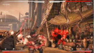 MKXL  Liu Kang 84 Dualist Wall Combo new MAX damage by 005 with EX BIKE KICK [upl. by Htebazile665]