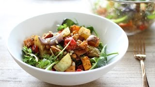 Roast Vegetable Salad Recipe with Maple Balsamic Dressing [upl. by Hunger]