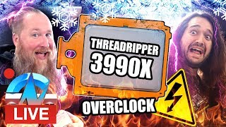 LIVE AMD Threadripper 3990X CPU Extreme Overclocking ft Bearded Hardware [upl. by Ayamahs]