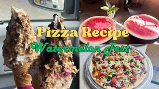 Pizza Dough RecipeHamnaTalib  Watermelon Test  Alamgir Waffle Icecream [upl. by Ecidnak]