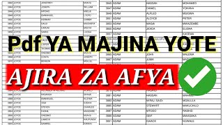 Pdf YA MAJINA YOTE AJIRA MPYA ZA AFYA OCTOBER 2024 BOFYA HAPA [upl. by Juni654]