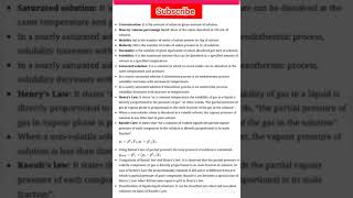 Class 12 chemistry chapter 2 Solution notesshortsytshorts [upl. by Jessee276]