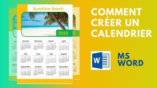 Comment créer un calendrier avec Word [upl. by Edualc594]