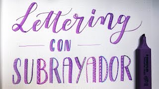 Cómo Hacer Lettering con Subrayadores Staedtler  Alfabeto en minúsculas [upl. by Ainniz]