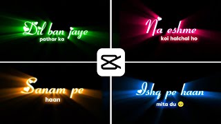 Colorful Text Lyrics Video Editing In Capcut  Trending Lyrics Video Editing In Capcut  Capcut Edit [upl. by Gunnar298]