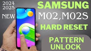 Samsung M02 hard reset and pattern unlock without pc [upl. by Willy]