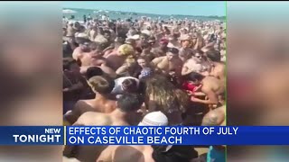 Effects of chaotic Fourth of July on Caseville Beach [upl. by Tab]