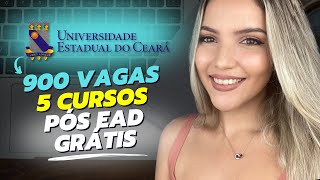 5 CURSOS de PÓS GRADUAÇÃO EAD GRATUITOS de UNIVERSIDADE ESTADUAL  900 VAGAS  Mari Rel [upl. by Anilehs837]