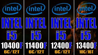 INTEL i5 10400F vs INTEL i5 11400F vs INTEL i5 12400F vs INTEL i5 13400F  PC GAMES TEST [upl. by Asseram]