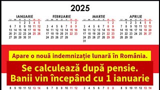 Apare o nouă indemnizație lunară în România Se calculează după pensie [upl. by Alihet87]