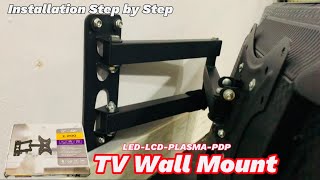 How to Hang a TV Wall Mount  Installing a Universal Wall Mount for FlatScreen TVs [upl. by Guilbert]