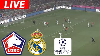 🔴EN VIVO Lille vs Real Madrid I UEFA Champions League 202425 Transmisión completa del partido [upl. by Ocimad]