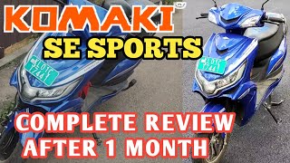 Komaki SE Sports User Review After 1 Month komaki electricscooter kerala jbzvlogs [upl. by Chretien715]