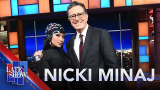 quotF The Colbert Upquot  Nicki Minajs Rap Battle With Stephen Colbert Round 2 [upl. by Solracesoj]