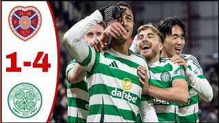 FC Hearts vs Celtic Fc 14 All Goals Results and Highlights Adam Idah Goals Kyogo Furuhashi Goal [upl. by Arabelle]