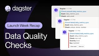 Introducing Dagster Asset Checks  Dagster Launch Week  Fall 2023 [upl. by Tufts249]