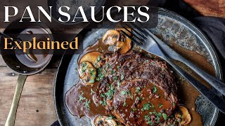 French pan sauces explained plus demonstration on how to make a madeira wine steak sauce [upl. by Notyrb]