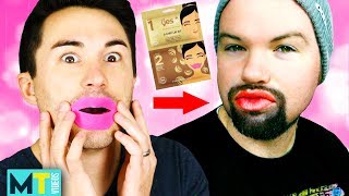 Men Try Lip Plumpers for the First Time [upl. by Qerat60]