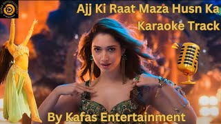 Aaj Ki Raat Tamannah Bhatia Karaoke 🎤 with lyrics  Stree 2   SachinJigar  Madhubanti  Divya [upl. by Nika]