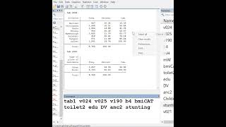 Frequencies and percentages for all category variables in Stata using a single command stat data [upl. by Dabbs]