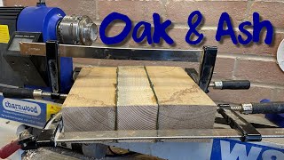 Woodturning  Oak and Ash Glue up [upl. by Aitahs]