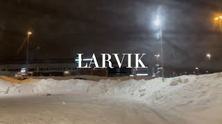 Larvik at night  January Winter 2024 [upl. by Lleumas]