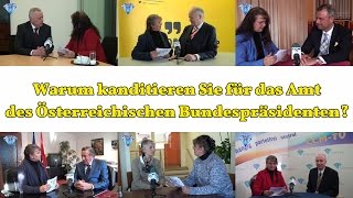 Warum kanditieren Sie für das Amt des Bundespräsidenten HD720 [upl. by Sherman]