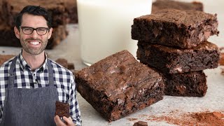 Fudgy Chocolate Brownies Recipe [upl. by Yorker]