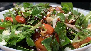 Spring Mix  spinach salad with walnuts  healthy recipe [upl. by Adnohser]