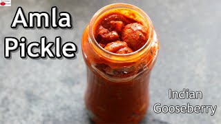 Amla Pickle  How To Make Amla Pickle Traditional Method Indian Gooseberry Pickle  Skinny Recipes [upl. by Lida815]