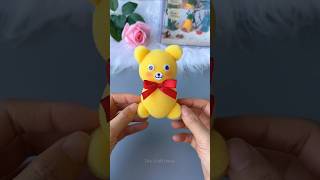 How to make teddy bear at home  Spanch se teddy bear kaise banaye easy teddy bear making shorts [upl. by Ahern]