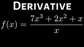 Finding the Derivative of fx  7x3  2x2  xx [upl. by Ynney482]