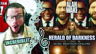 Alan Wake The Musical Is INCREDIBLE  quotHERALD OF DARKNESSquot by Old Gods of Asgard REACTION [upl. by Herson]