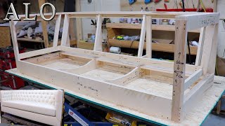 HOW TO BUILD A SOFA FRAME  DIY  ALO Upholstery [upl. by Eema158]