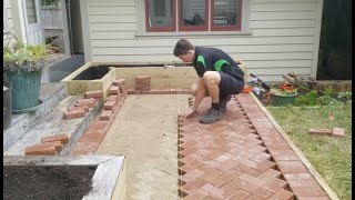 Timelapse Herringbone Paving installation [upl. by Conrad]